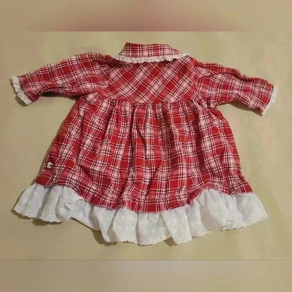 Vtg Tommy Hilfiger 3-6 Mo. Red, Blue, and White Plaid w/ Ruffles. Two Piece Set. - Picture 6 of 6
